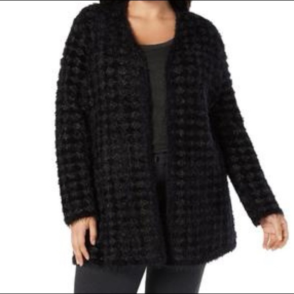 Alfani‎ Eyelash Printed Cardigan Sweater